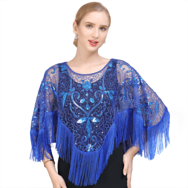 Sequin Mesh Dance Cape - Image 3